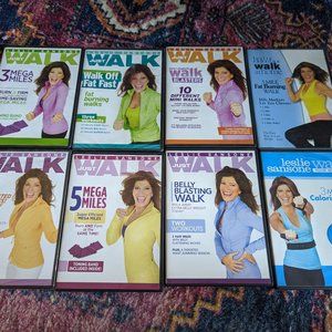 Fitness Eight DVD Assorted Lot Leslie Sansone Walk at Home Just Walk